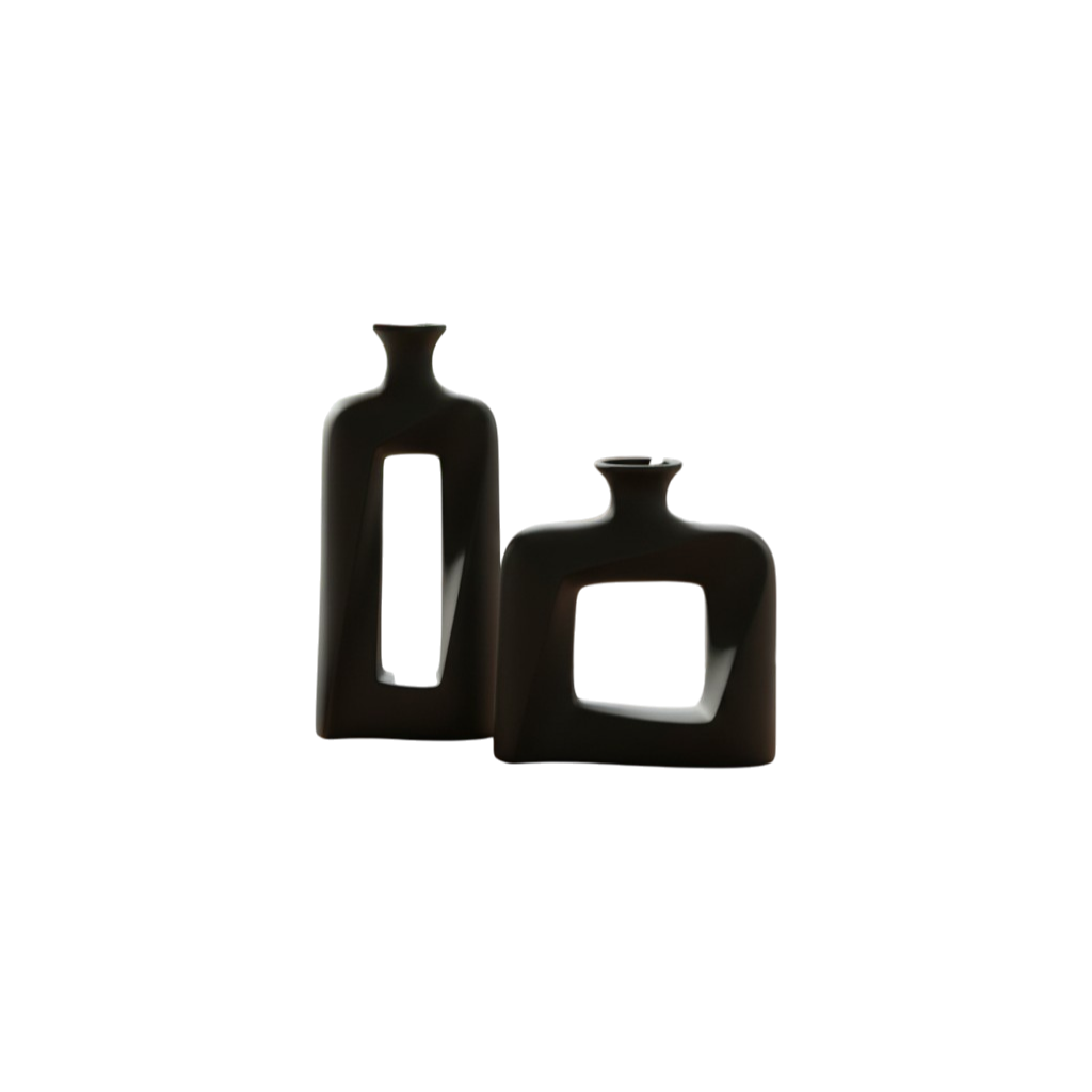 Nordic Contemporary Double Ring Artistic Ceramic Vase