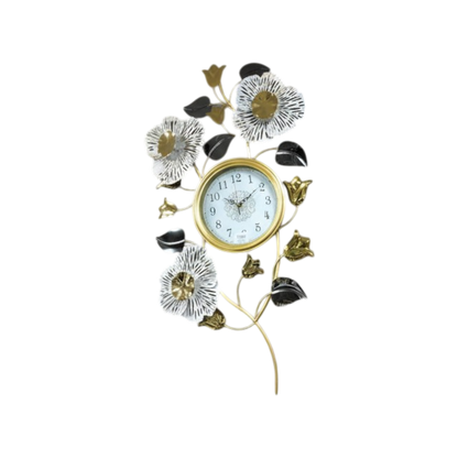 Golden Harmony Wall Clock Décor