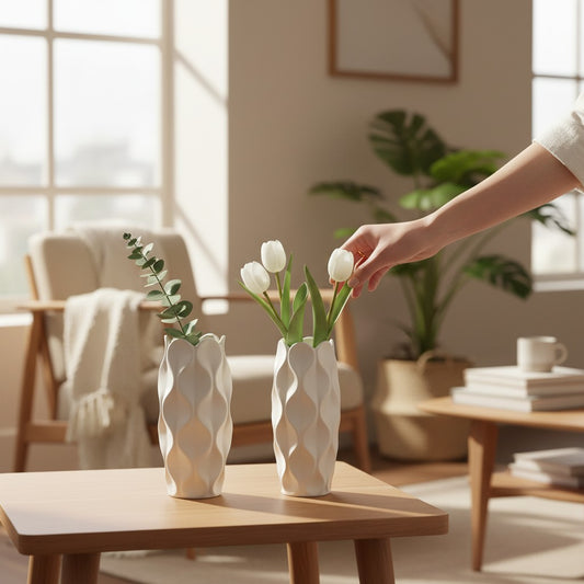 Scandinavian Elegant Abstract Loop Ceramic Vase
