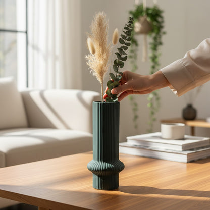 Nordic Minimalist  Hollow Ceramic Vase