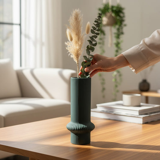 Nordic Minimalist  Hollow Ceramic Vase