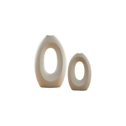 Nordic Inspired Sculptural Hollow Loop Art Vase