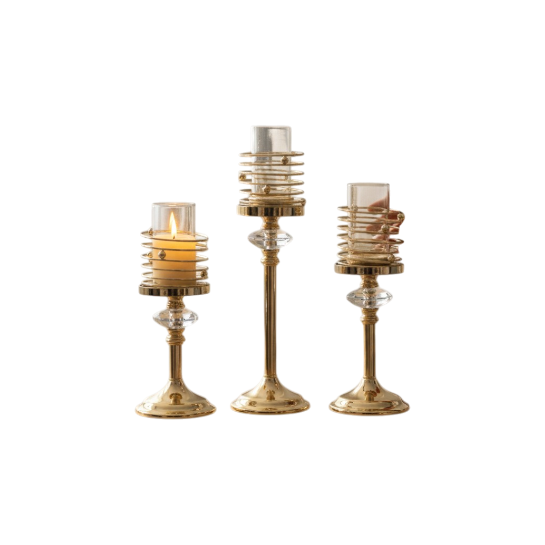 Majestic Lotus Crystal Décor Candle Holder