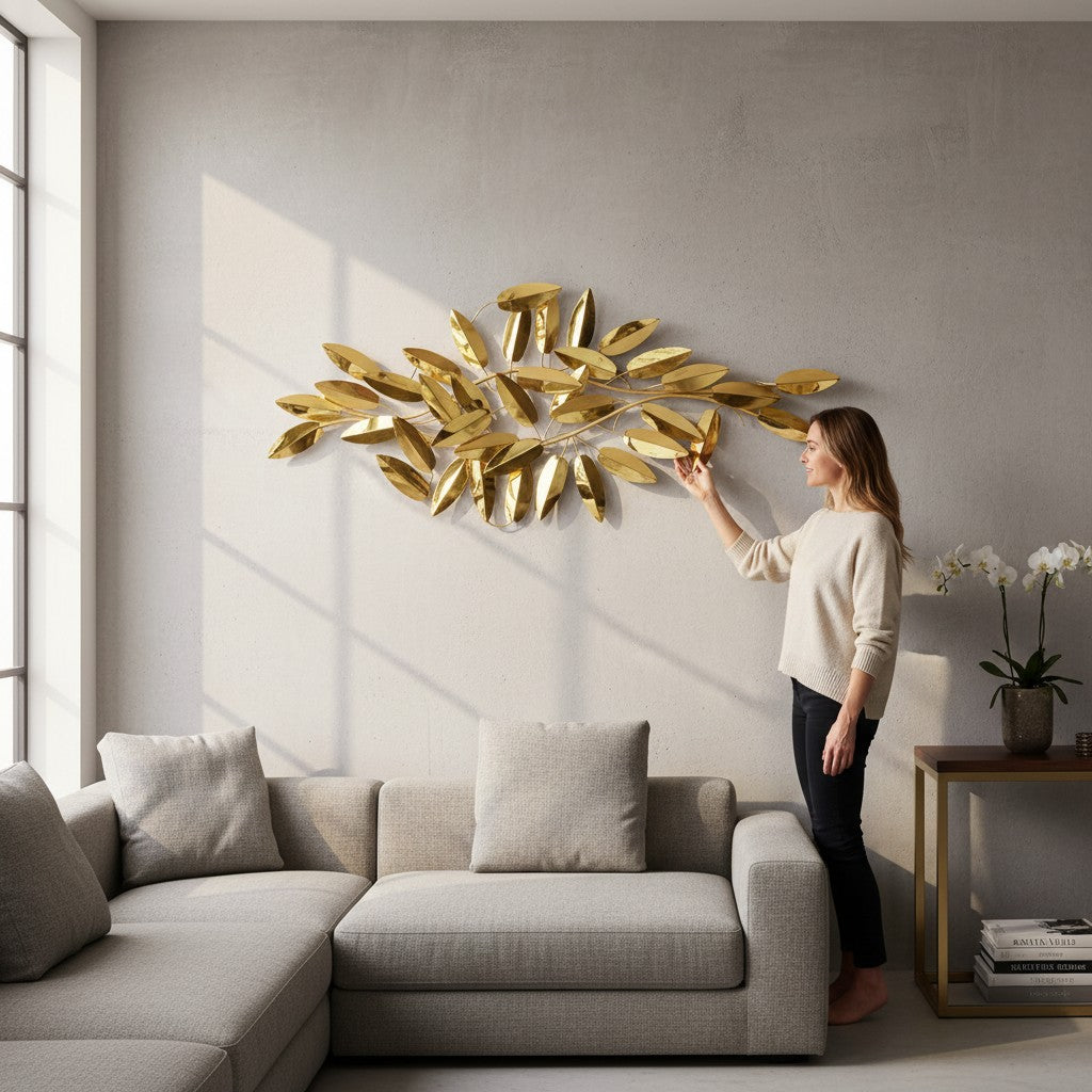 Radiant Gold Blossom Wall Art