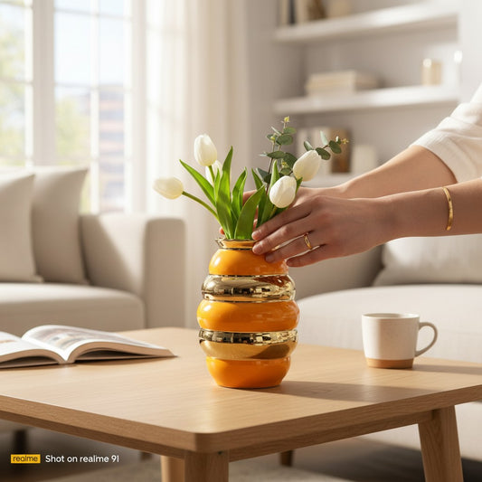 Nordic Serenity Sculptural  Ceramic Vase
