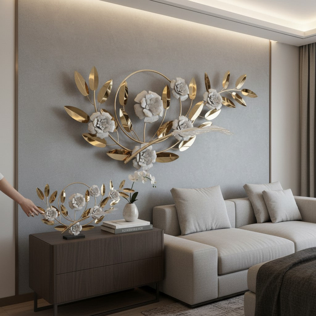 Imperial Floral Ring Wall Sculpture