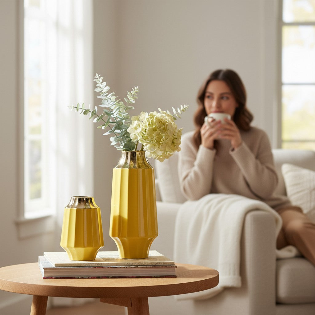 Nordic Essence Modern Double Ring Decorative Vase