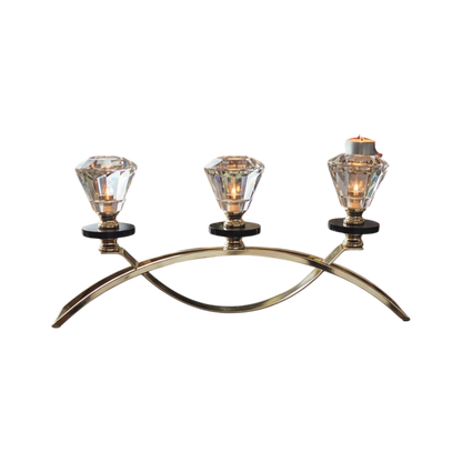 Glamour Bloom Crystal Candle Holder