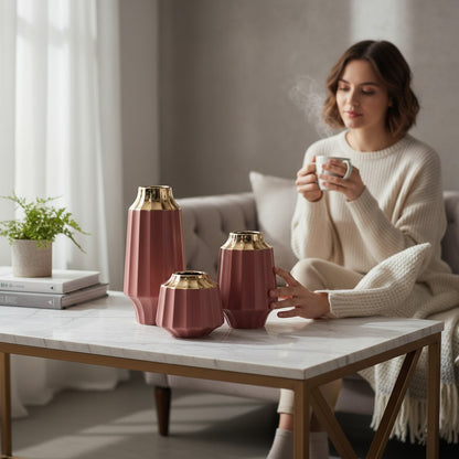 Scandinavian Pure Form Hollow Loop Ceramic Vase