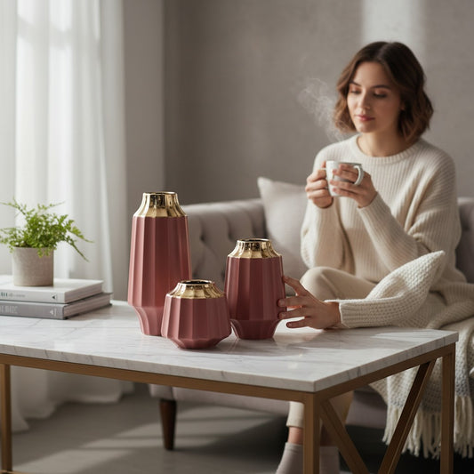 Scandinavian Pure Form Hollow Loop Ceramic Vase