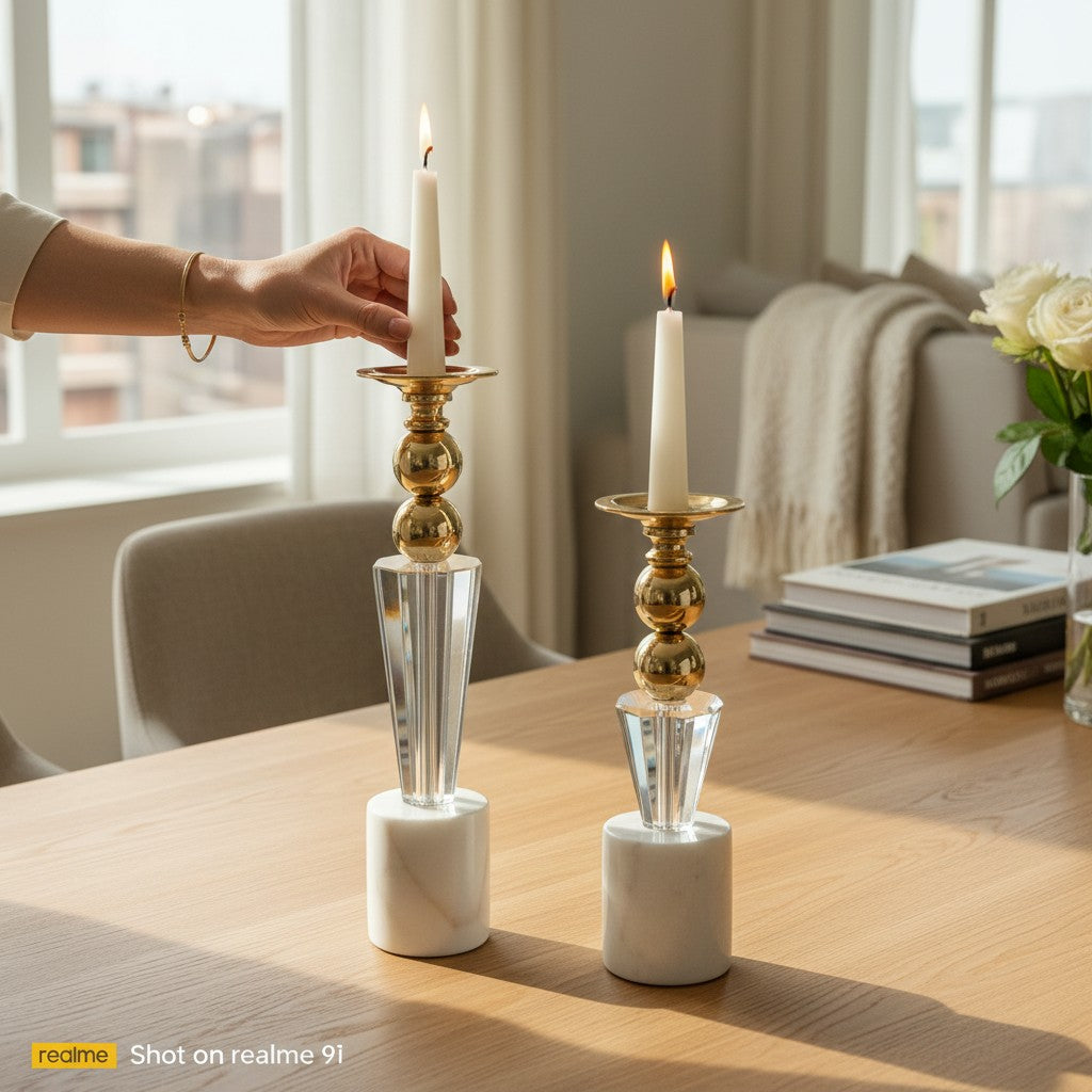 Eternal Lotus Crystal Light Stand