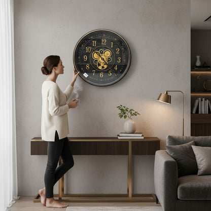 Industrial Luxe Moving Gear Clock