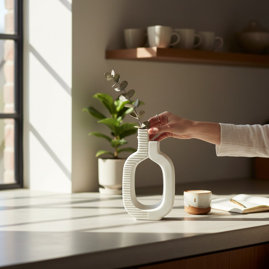 Nordic Balance Abstract Curve Sculptural Vase