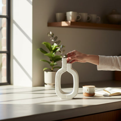 Nordic Balance Abstract Curve Sculptural Vase