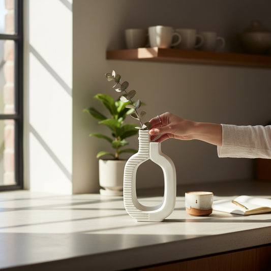 Nordic Balance Abstract Curve Sculptural Vase
