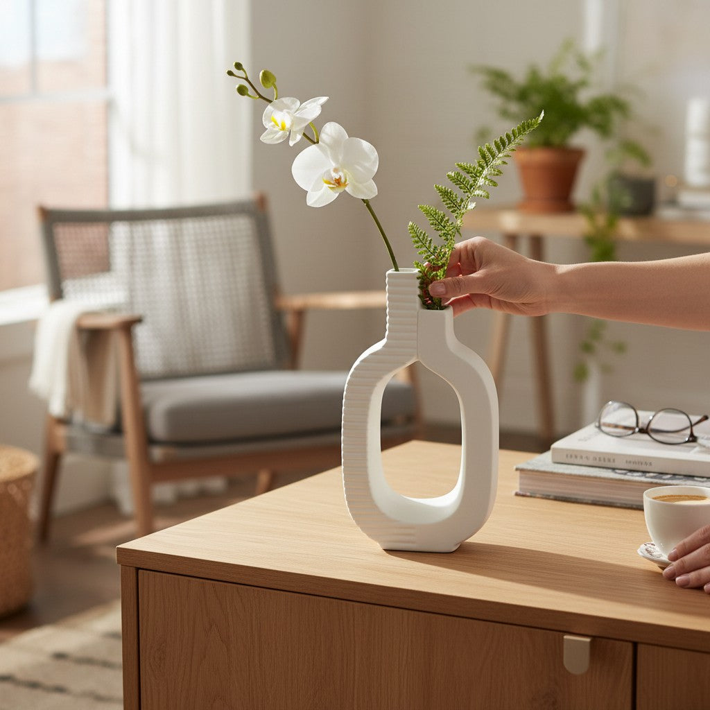 Nordic Balance Abstract Curve Sculptural Vase