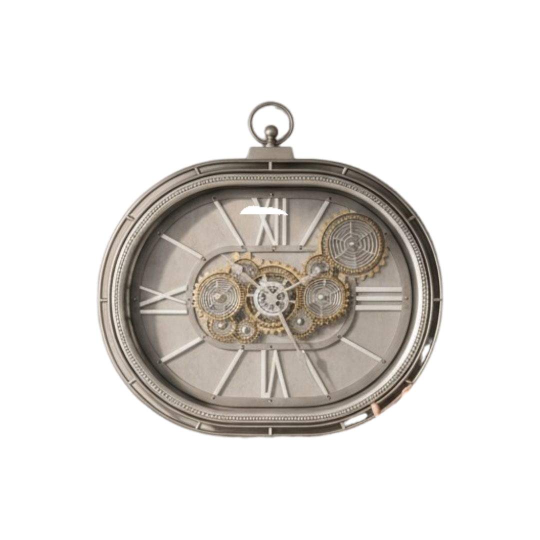 Golden Gear Statement Wall Clock