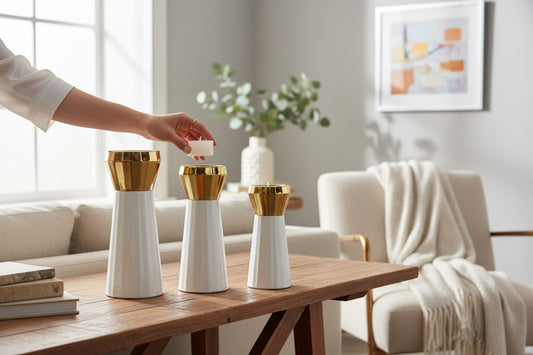 Scandinavian Modern Abstract Ring Ceramic Vase