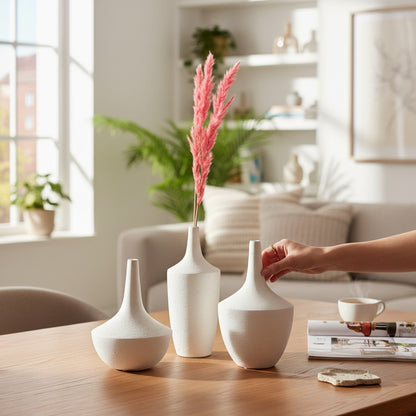 Scandinavian Refined Curve Sculptural Ceramic Vase