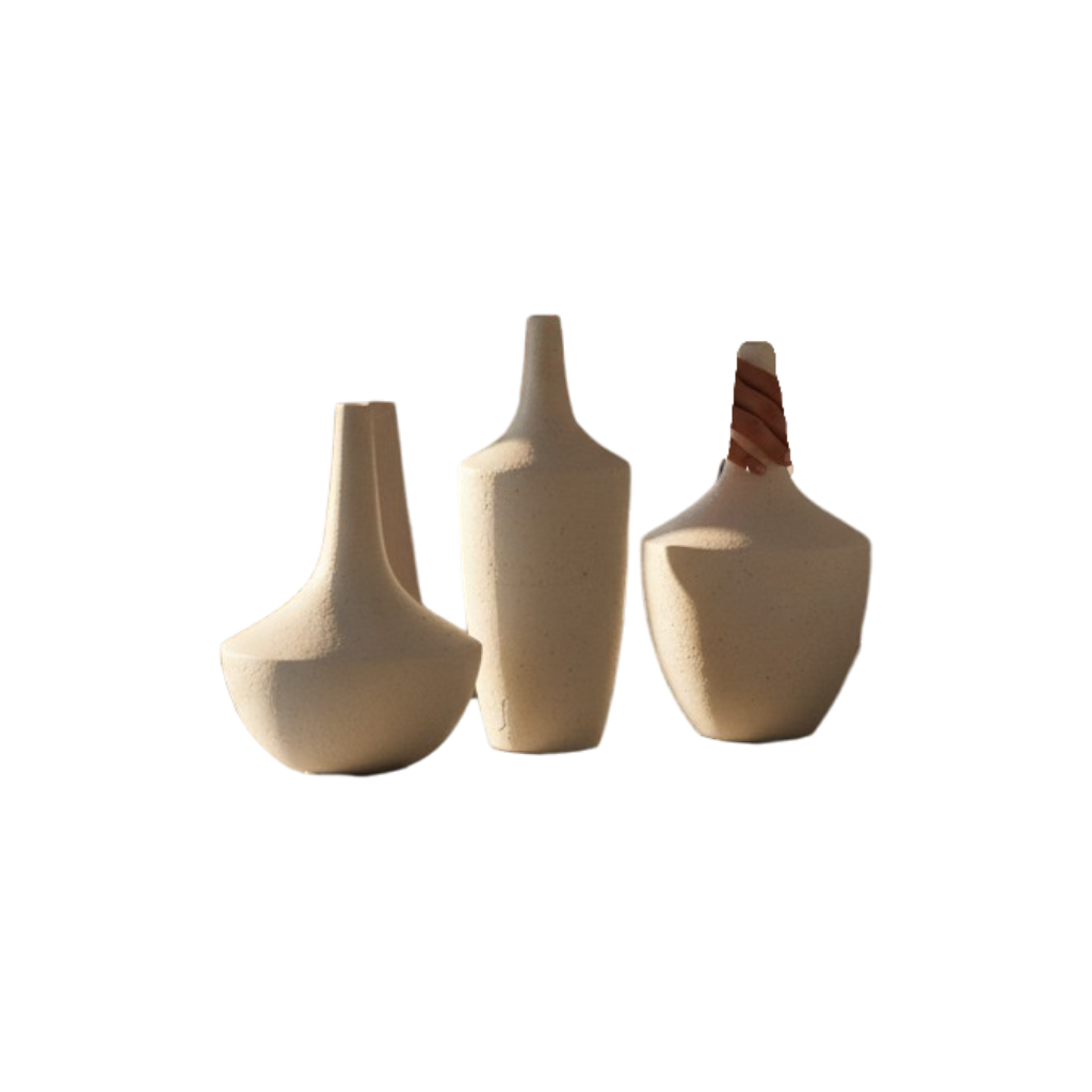 Scandinavian Refined Curve Sculptural Ceramic Vase