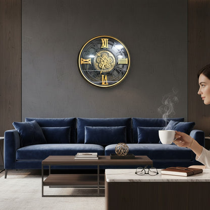 Classic Roman Gear Wall Clock