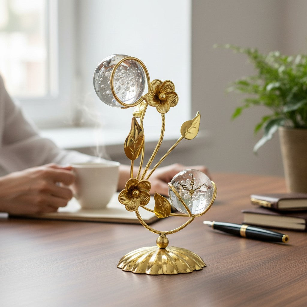 . Radiant Crystal Sphere Nature Stand
