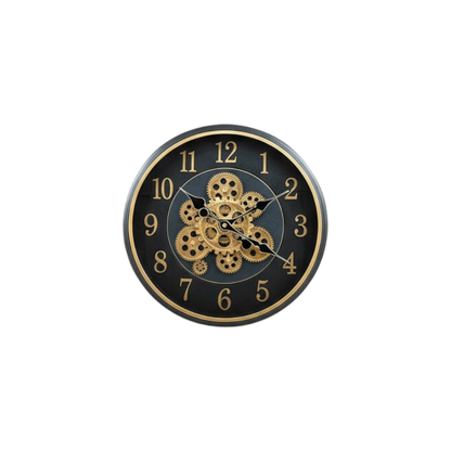 Antique Gold Motion Gear Wall Clock