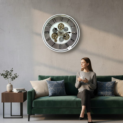 Majestic Roman Gear Mechanism Clock