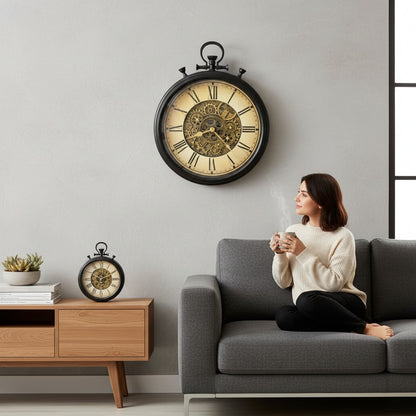 Grand Vintage Gear Master Wall Clock