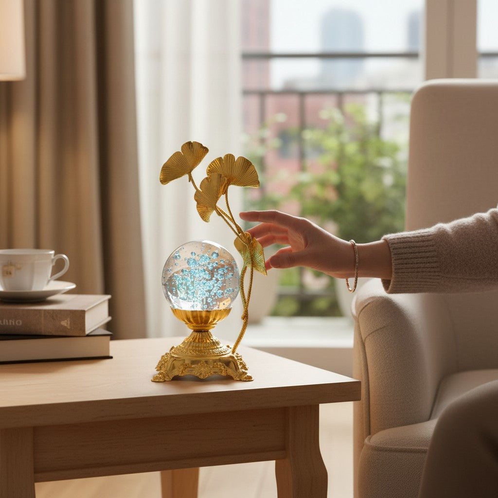 Golden Orbit Nature Sculpture