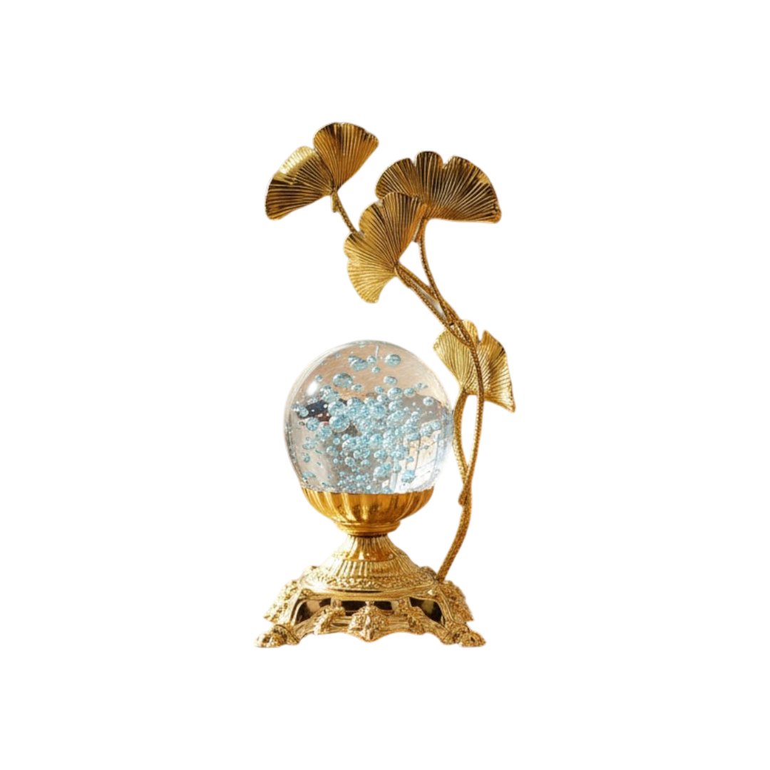 Golden Orbit Nature Sculpture