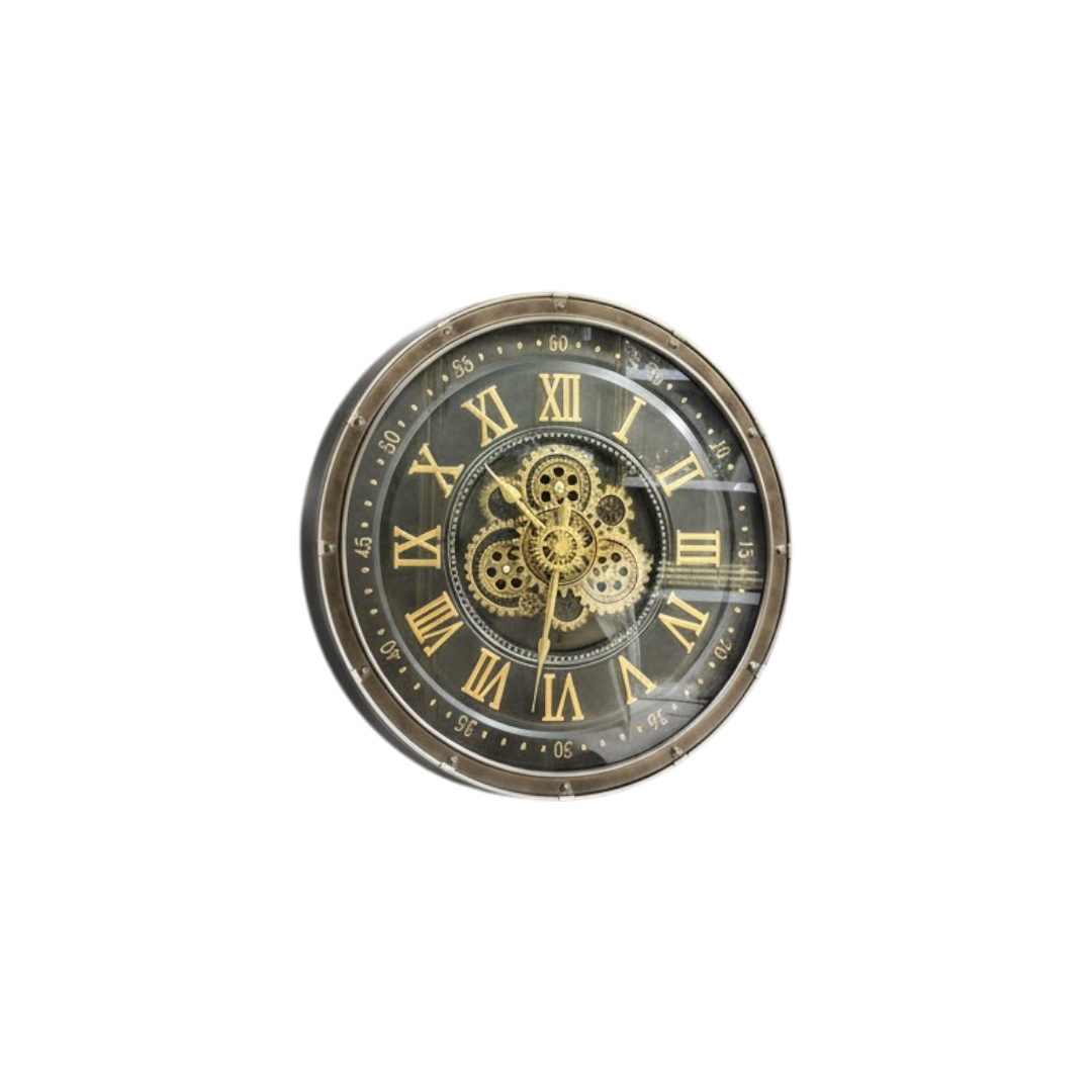 . Opulent Mechanical Art Wall Clock