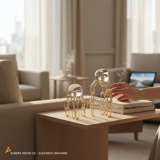 Artistic Golden Sphere Tree Accent