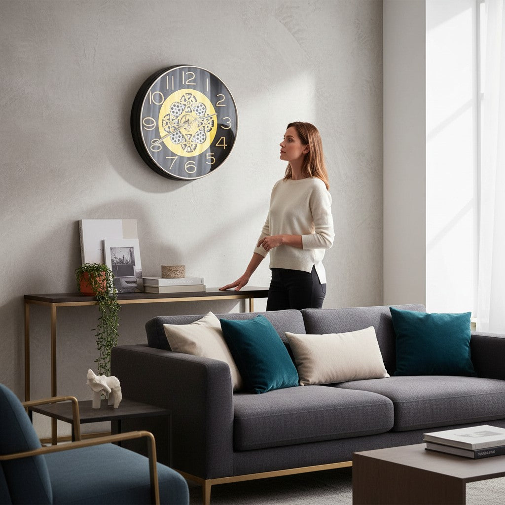 . Prestige Moving Gear Statement Clock