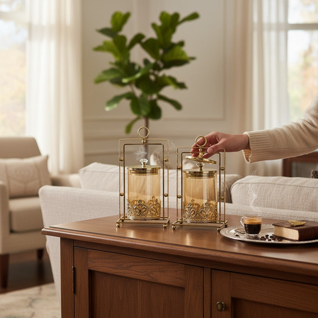 Crystal Petal Luxe Candle Holder