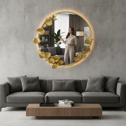 Golden Frame Statement Mirror