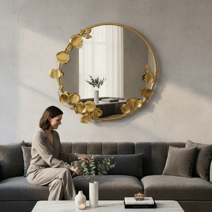 Golden Frame Statement Mirror