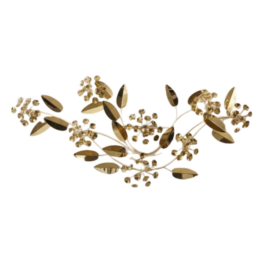 Golden Serenity Botanical Wall Art
