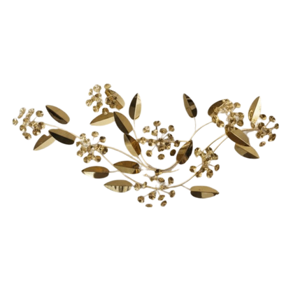 Golden Serenity Botanical Wall Art