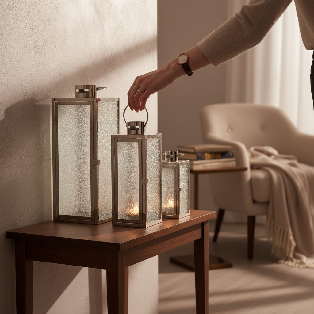 Silver Shine SS Lantern Décor