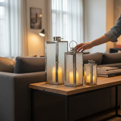 Silver Shine SS Lantern Décor
