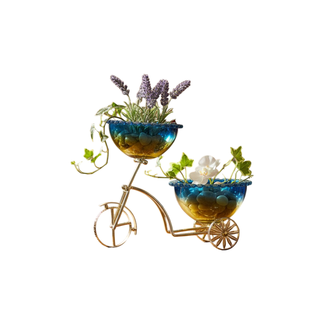 Vintage Cycle Glass Bowl Accent