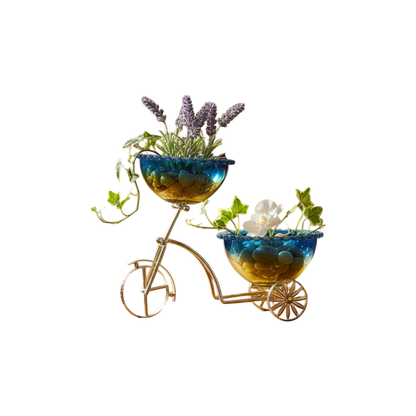 Vintage Cycle Glass Bowl Accent