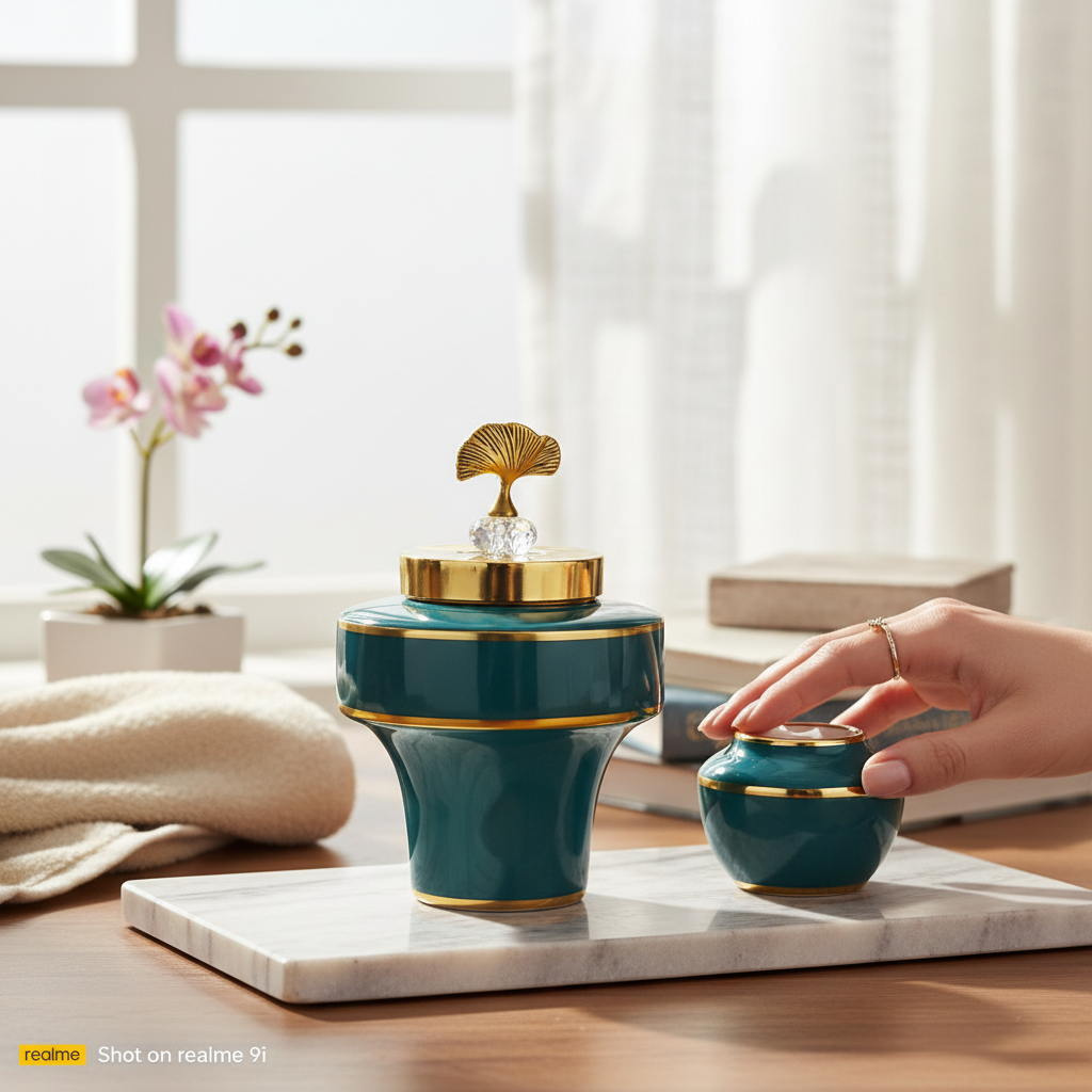 Elegant Vintage Style Ceramic Candy  Jar