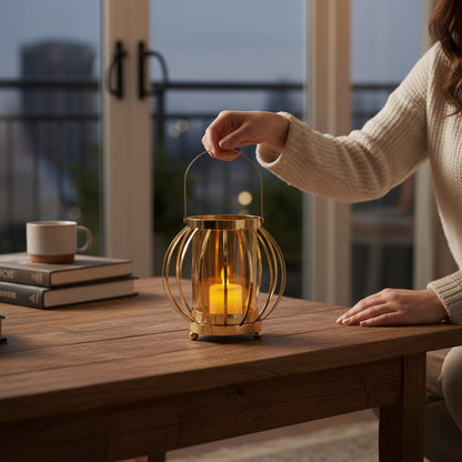 Elegant Iron Cage Candle Holder
