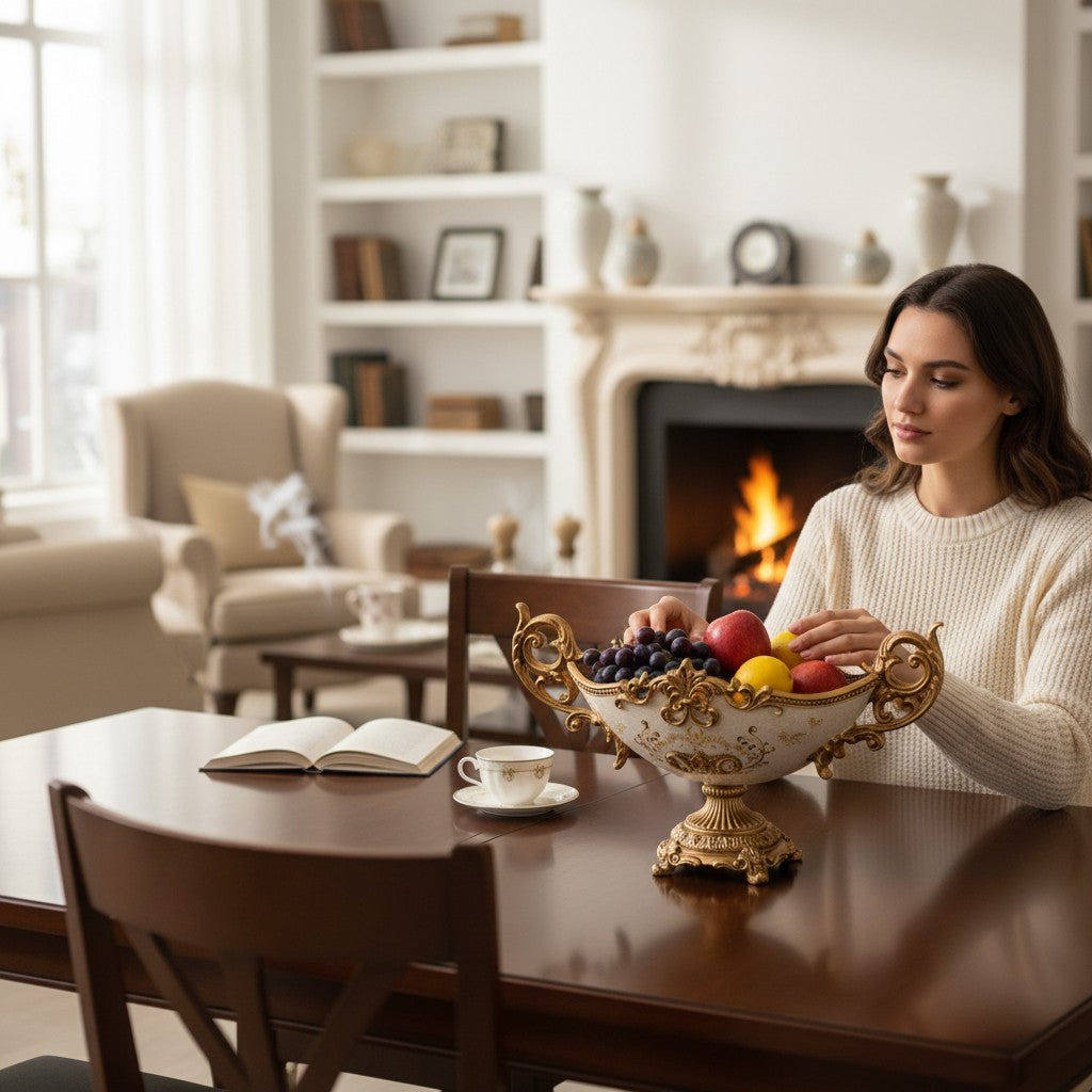 Opulent Fabric Texture Center Bowl