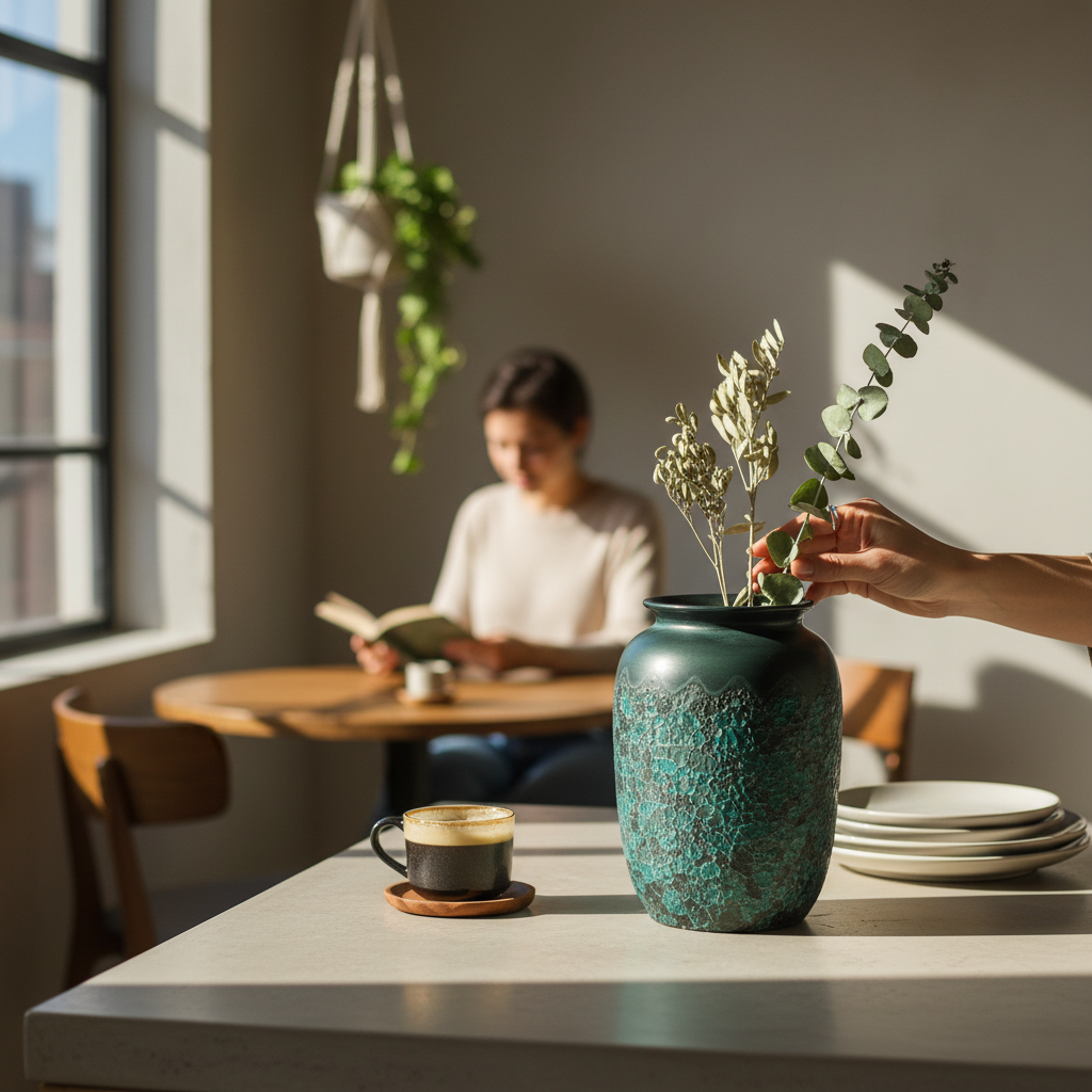 Premium Nordic Inspired Ceramic Vase in Modern Living Spaces