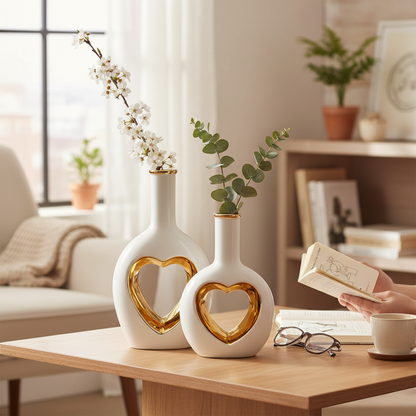 Artistic Nordic Style Ceramic Decorative Flower Vase (SET)