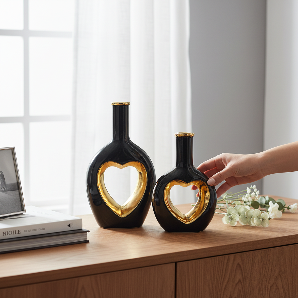 Artistic Nordic Style Ceramic Decorative Flower Vase (SET)