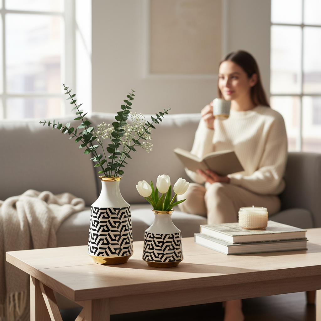 Luxury Nordic Style Ceramic Vase for Elegant Décor